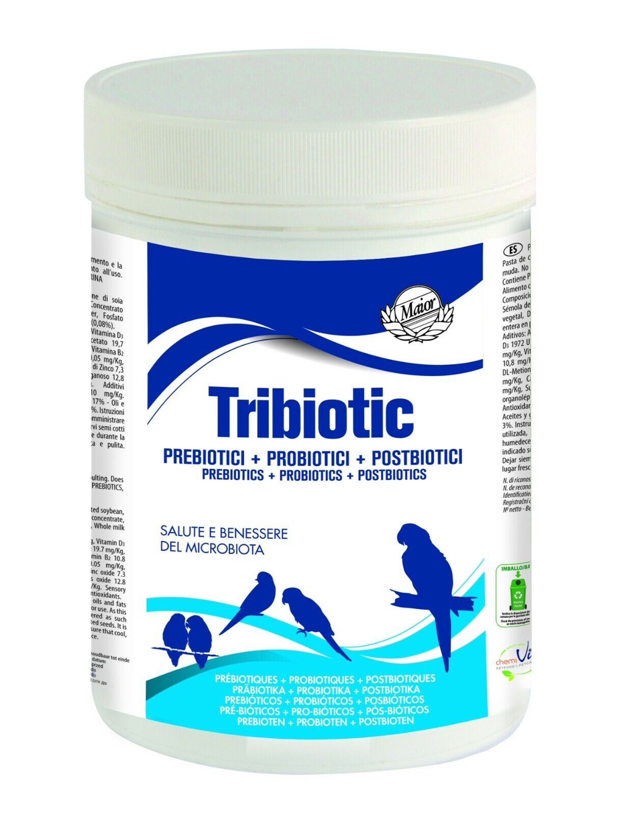 Chemi-Vit TRIBIOTIC - Alimento complementare per Uccelli Ornamentali 1 kg