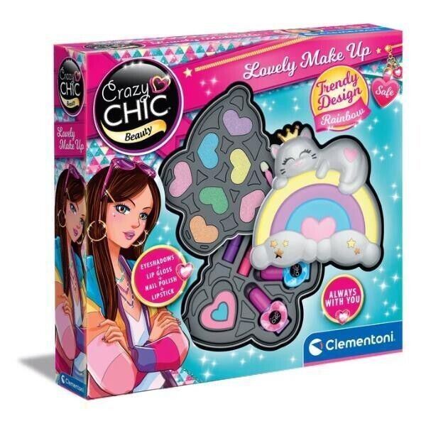CLEMENTONI CRAZY CHIC LOVELY MAKE UP TROUSSE ARCOBALENO GATTINO