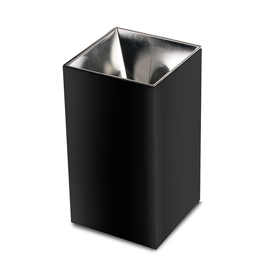 V-TAC VT-882 Portafaretto da soffitto quadrato nero con riflettore interno croma