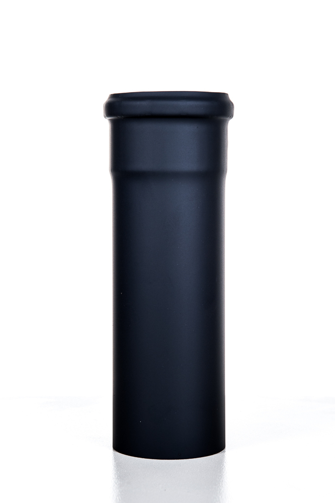 Tubo canna fumaria scarico fumi stufa a pellet acciaio nero 25 cm diametro 80 mm