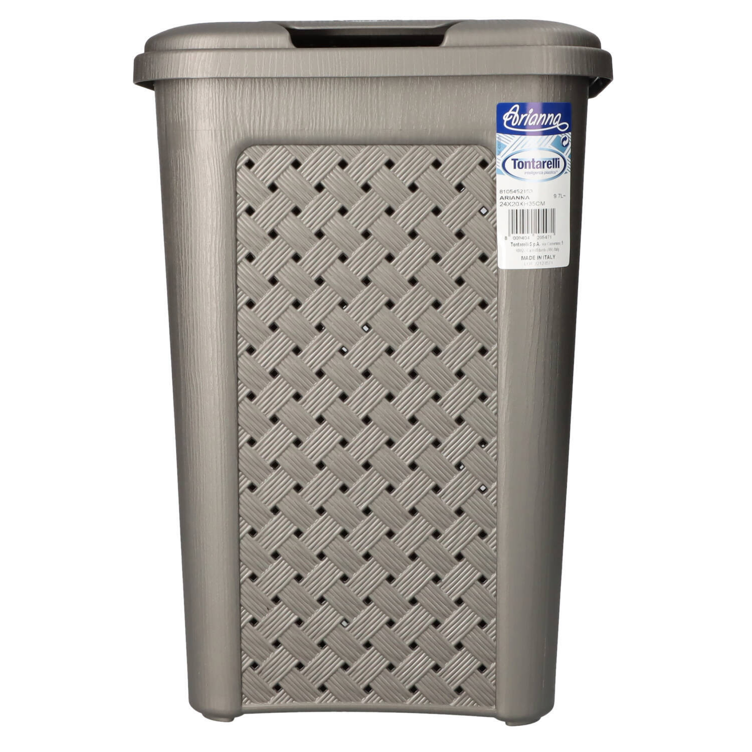TONTARELLI PATTUMIERA ARIANNA DA BAGNO 10L GRAFITE