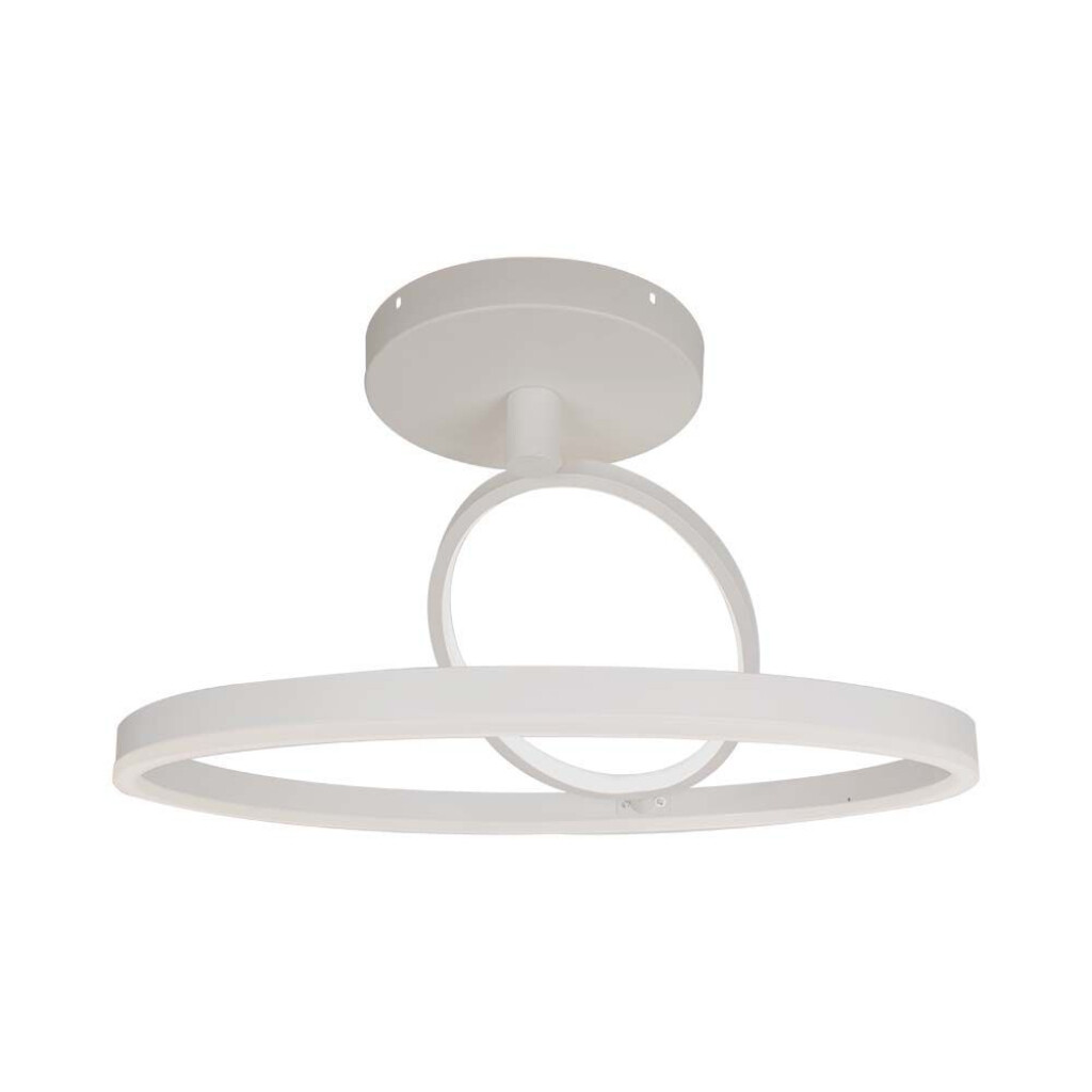 1 pz 38W LED Designer Ceiling Light White 500*200MM Double Round 4000K