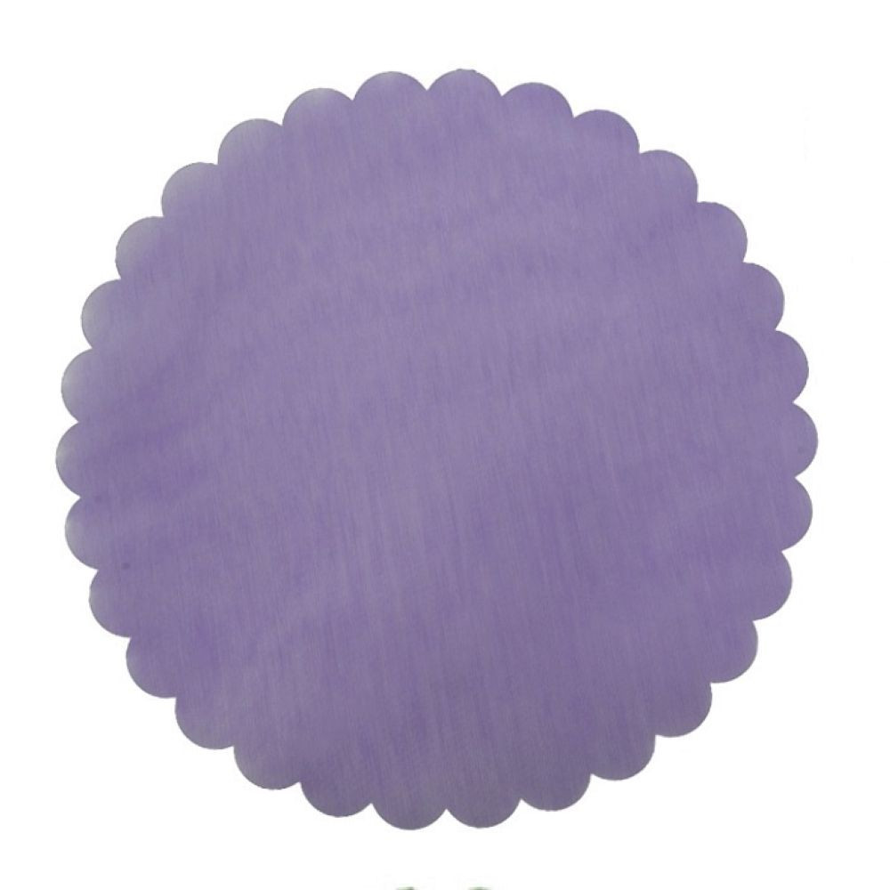 50 PEZZI Velo fata Fiore Organza smerlato tondo LILLA cm 24 06JB
