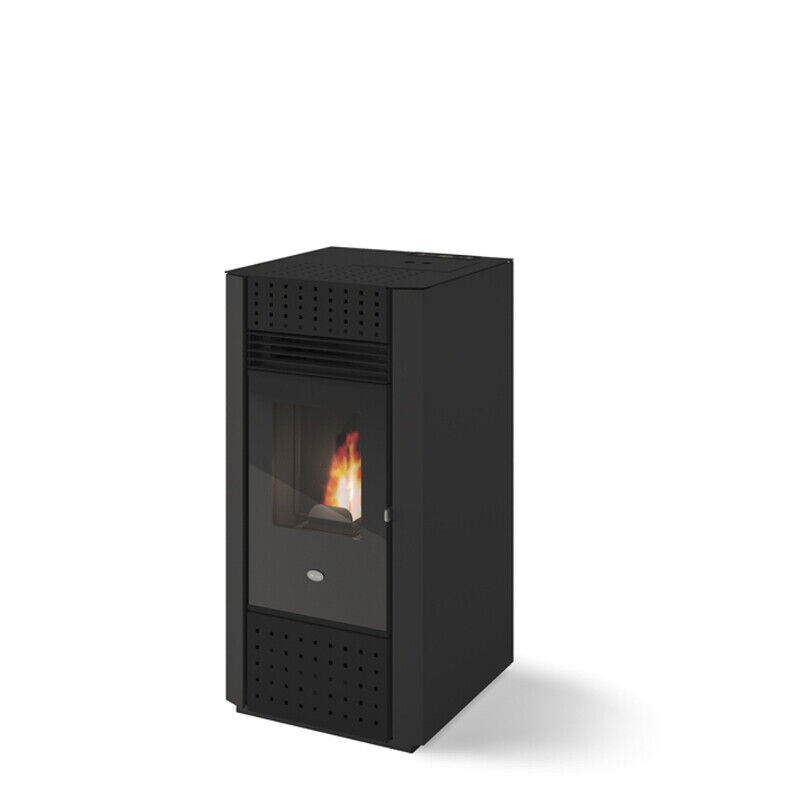 STUFA A PELLET EVA CALOR IRMA PLUS NERO GOFFRATO 9.5 KW