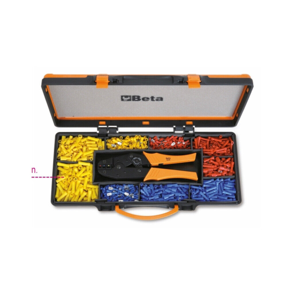 Beta 1608/C9 Kit Pinza capicorda 1608 con assortimento di 450 capicorda
