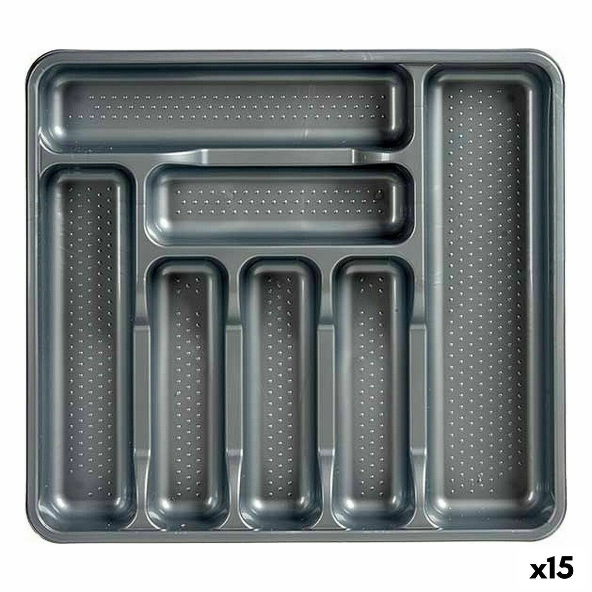Vassoio Portaposate Kinvara 041188 Grigio Plastica 39 x 5 x 42,5 cm [15 Unità