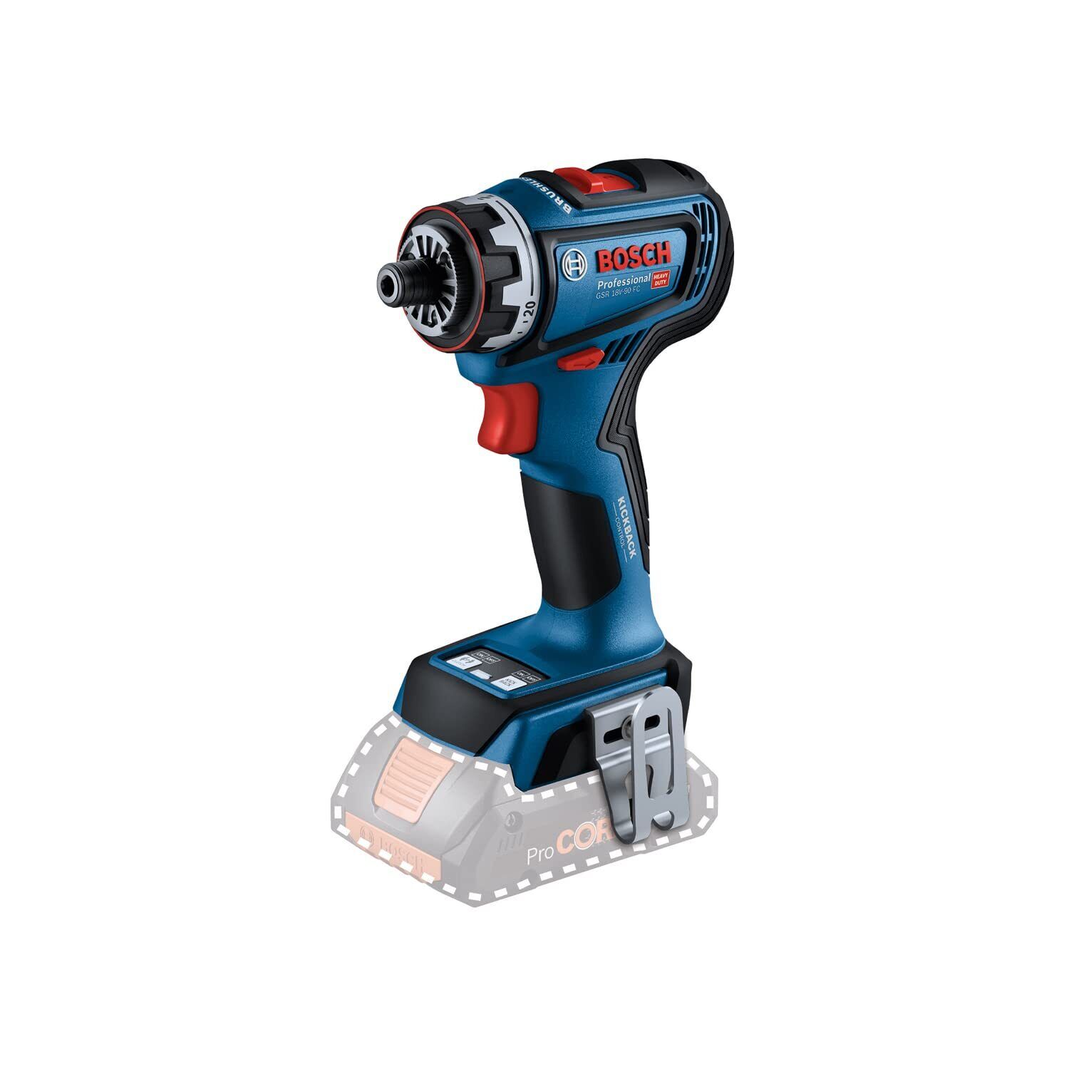 Bosch Professional 18V System Trapano-Avvitatore a Batteria Gsr 18V-90 Fc (Flexi