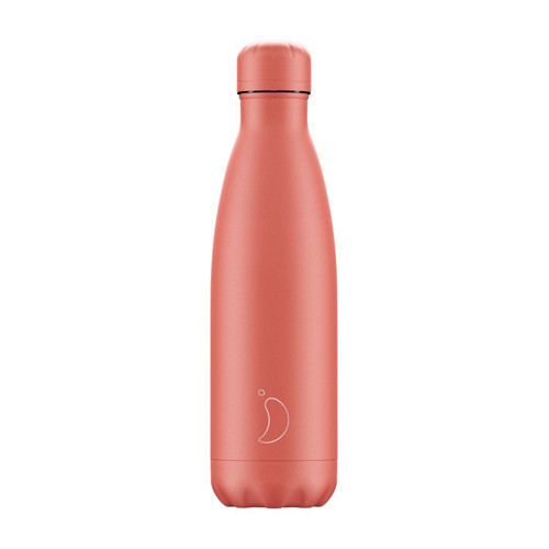 CHILLY'S BOTTLES BOTTIGLIA TERMICA Matte Pastel AllcORAL 500ml DOPPIA PARETE B50