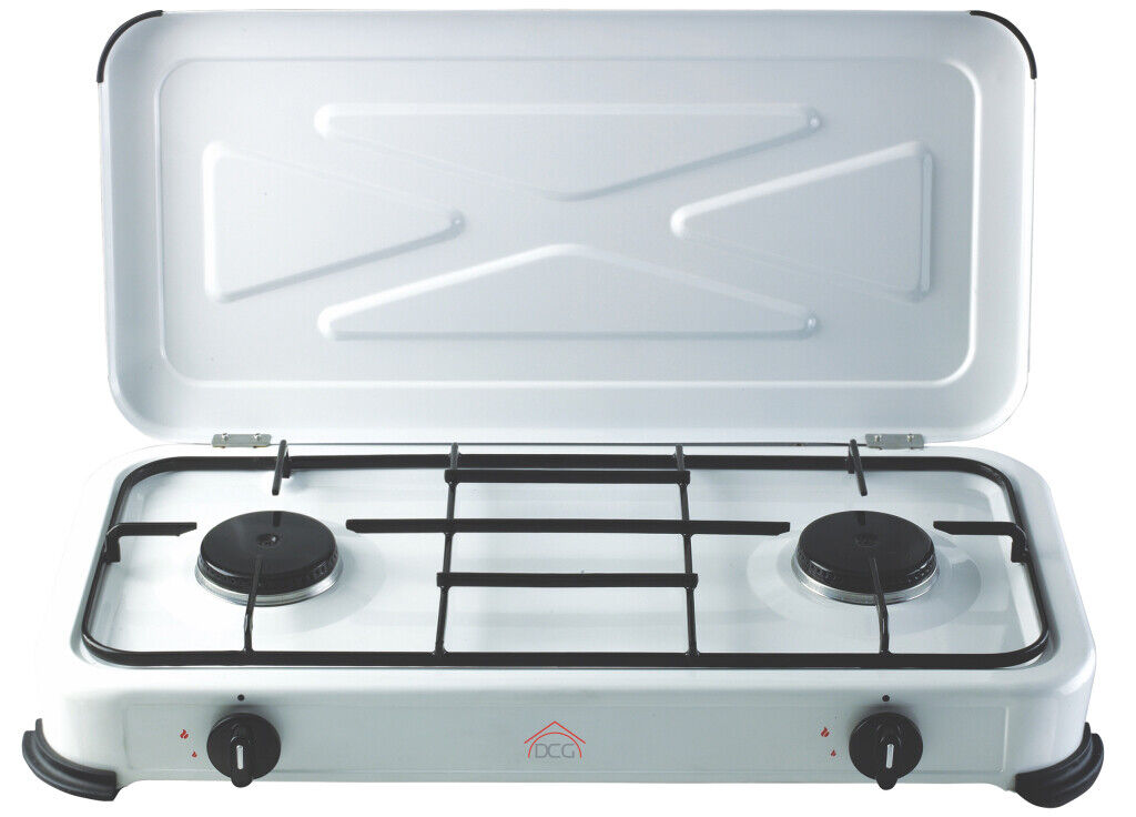 4922   FORNELLO A GAS 2 FUOCHI CON COPERCHIO 2,6 KW