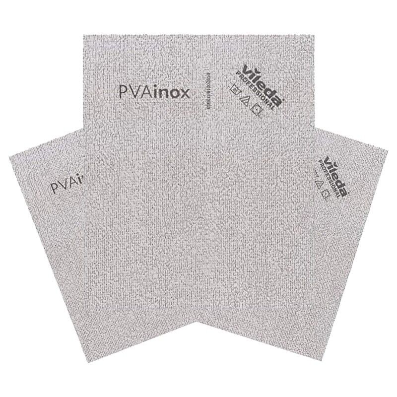 5pz Vileda PVA Inox Professional panno microfibra superfici acciaio inox 44x35cm