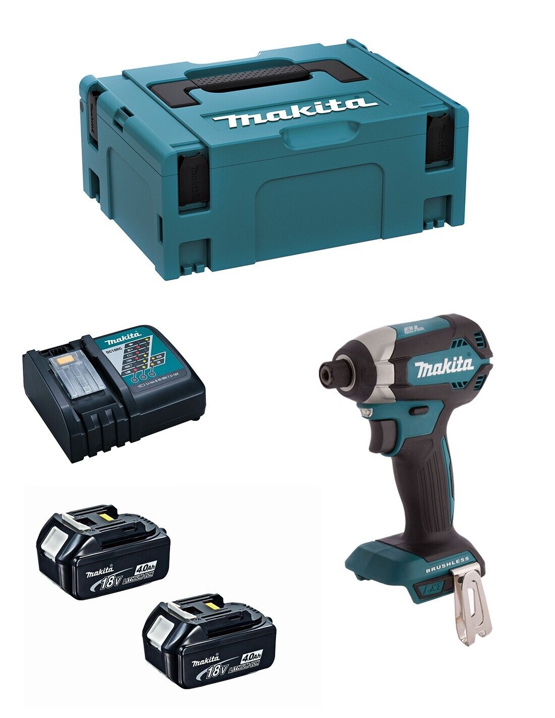 Makita avvitatore ad impulsi  dtd152rmj (2 x 4,0.. 0088381810241