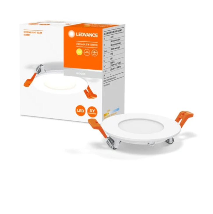 Faretto ad incasso led Ledvance Downlight Slim da 85mm 4.5W 3000K bianco - LUM57