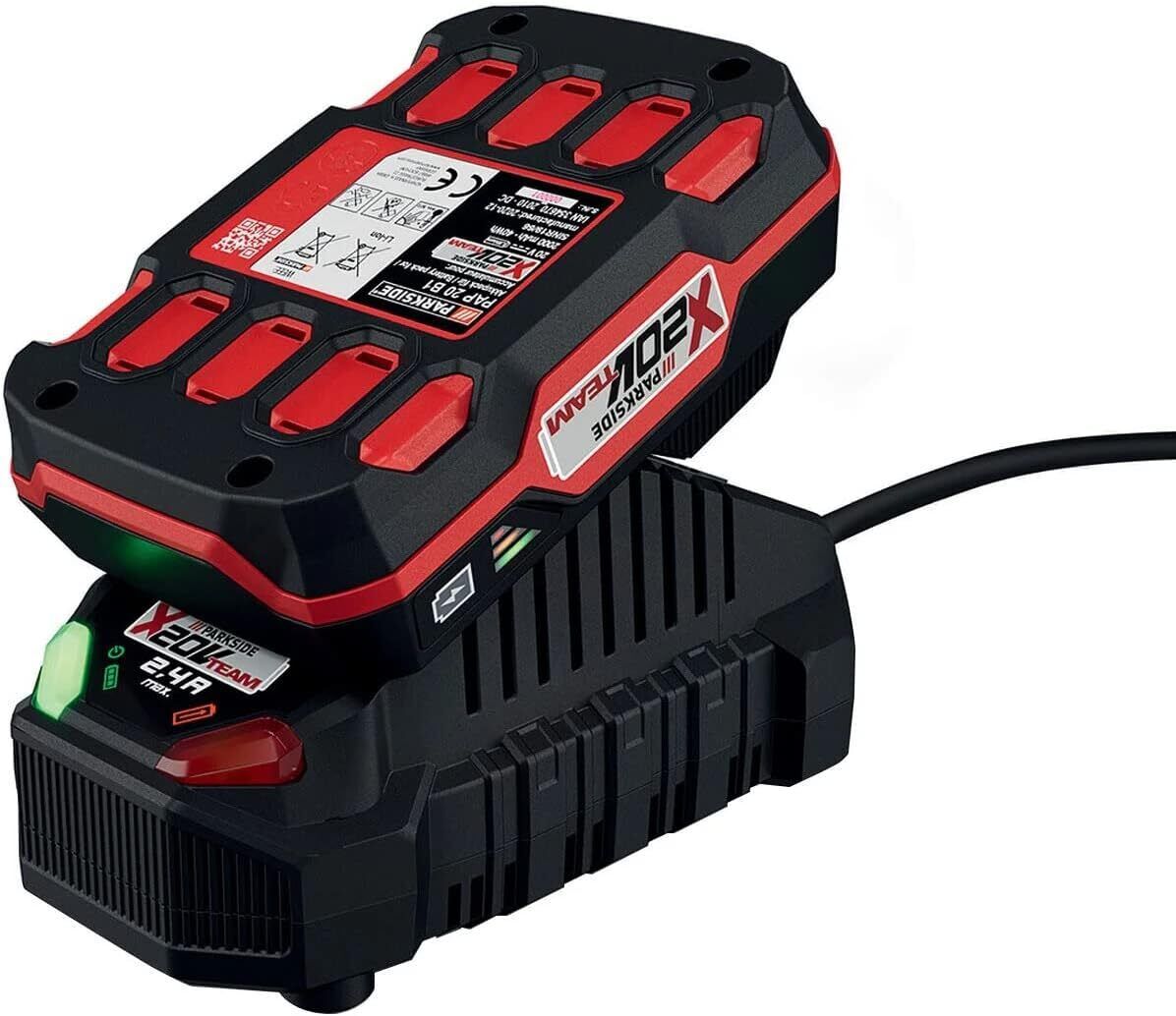 Parkside. Parkside Batteria e Caricabatteria 20 V 2 Ah Con Bilanciamento...