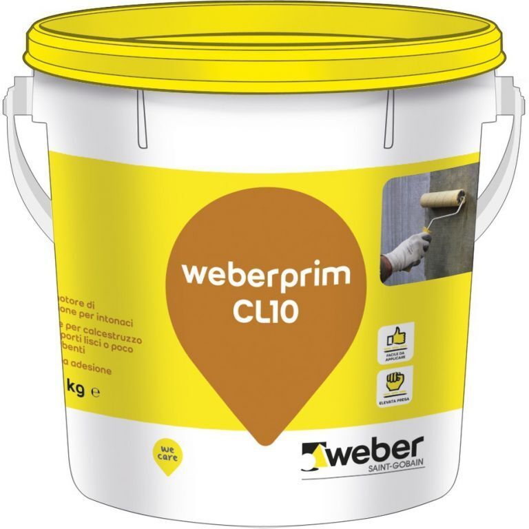 Weberprim cl10 aggrappante giallo secchio kg 5