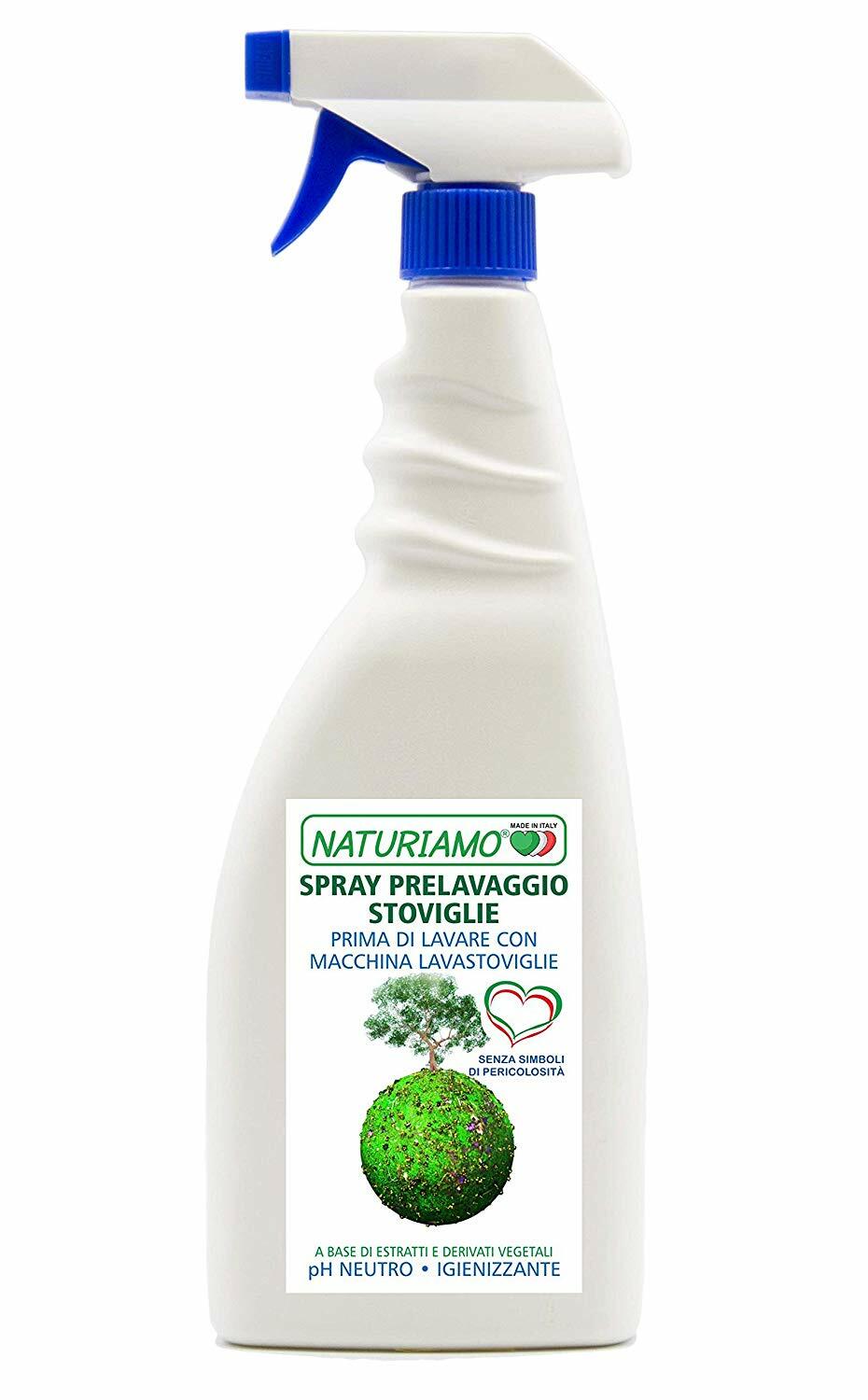 SPRAY PRELAVAGGIO STOVIGLIE NATURIAMO 750GR AMO129 PH NEUTRO BASE VEGETALE