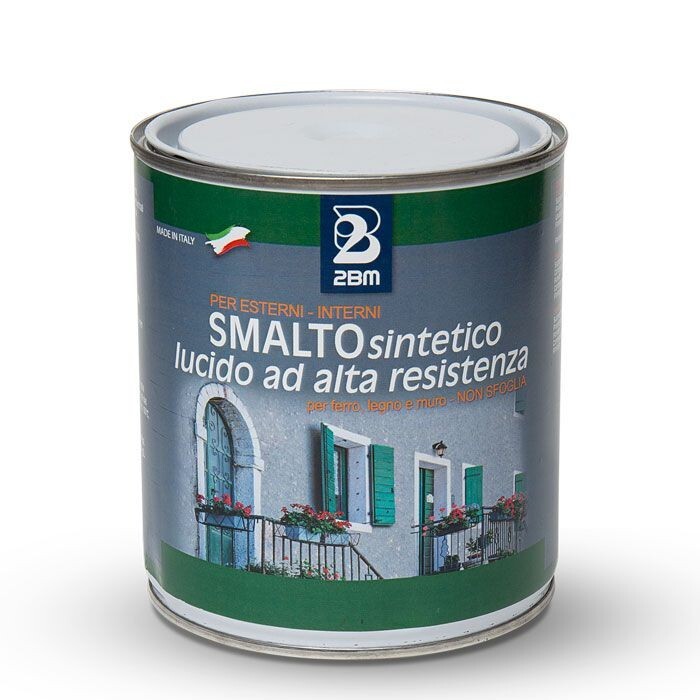SMALTO SINTETICO AD ALTA RESISTENZA LUCIDO MARRONE SCURO 750ML 2BM