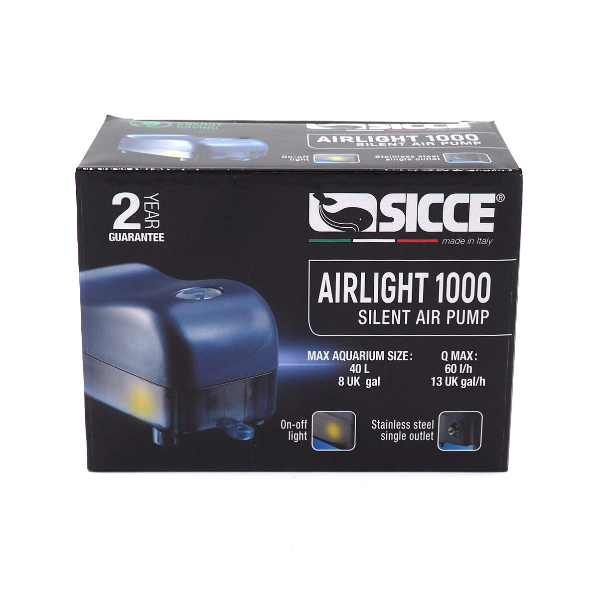 SICCE AIRLIGHT 1000 AERATORE PER ACQUARIO DA 16 A 40 LITRI