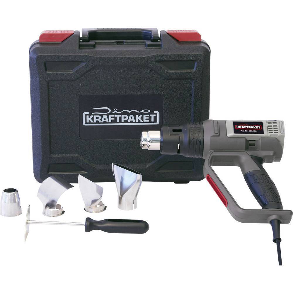 Dino KRAFTPAKET 130220 KRAFTPAKET DIY 2000W 50-600°C Termosoffiatore incl.