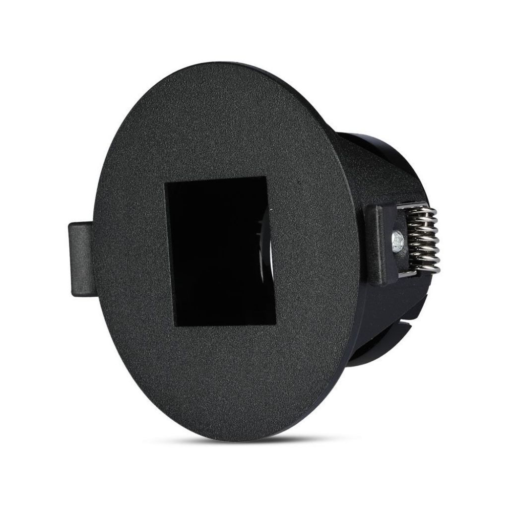 1 pz GU10 Fitting Square Black + Black