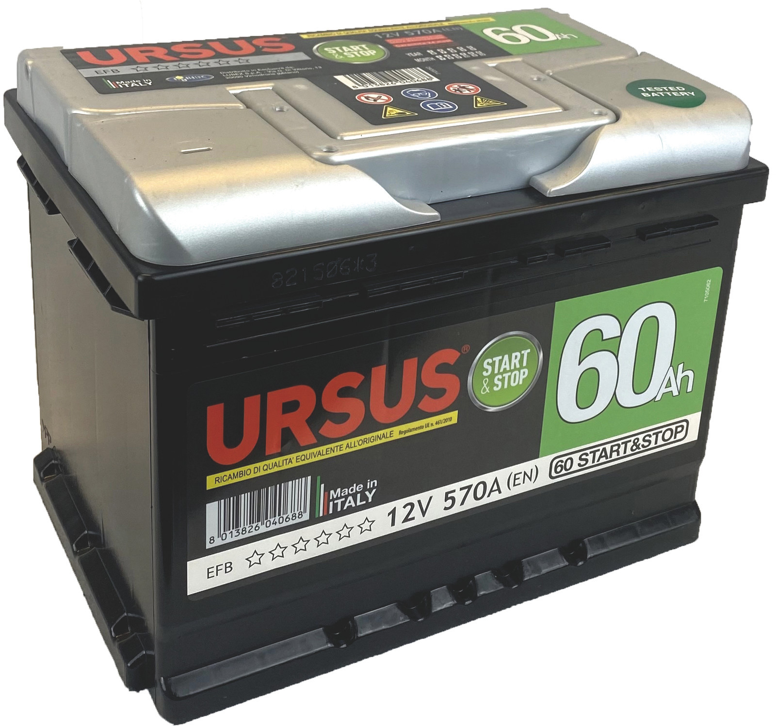 BATTERIA AVVIAMENTO AUTO URSUS START & STOP  60 Ah