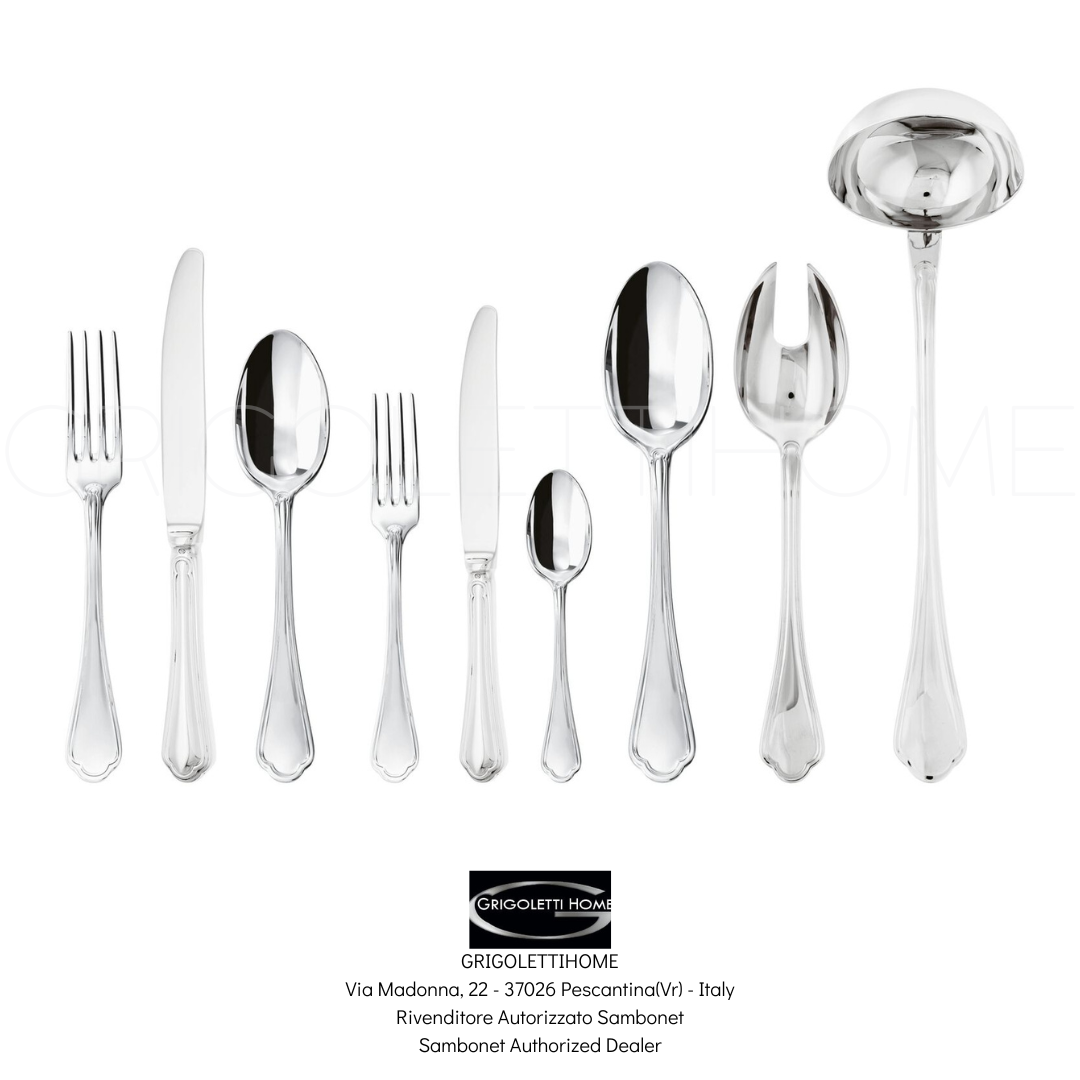 Sambonet - Filet Toiras Monoblocco - Posate 75 pezzi 12 persone -20% Rivenditore