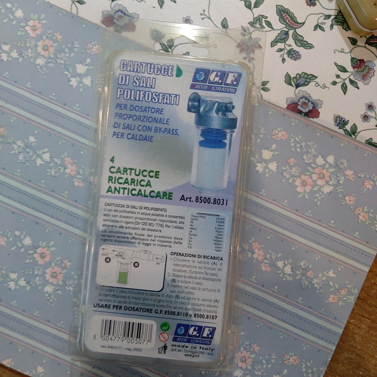 G.F. Cartucce Sali Polifosfati 8500.8031 Per Dosatore 4 Ricariche