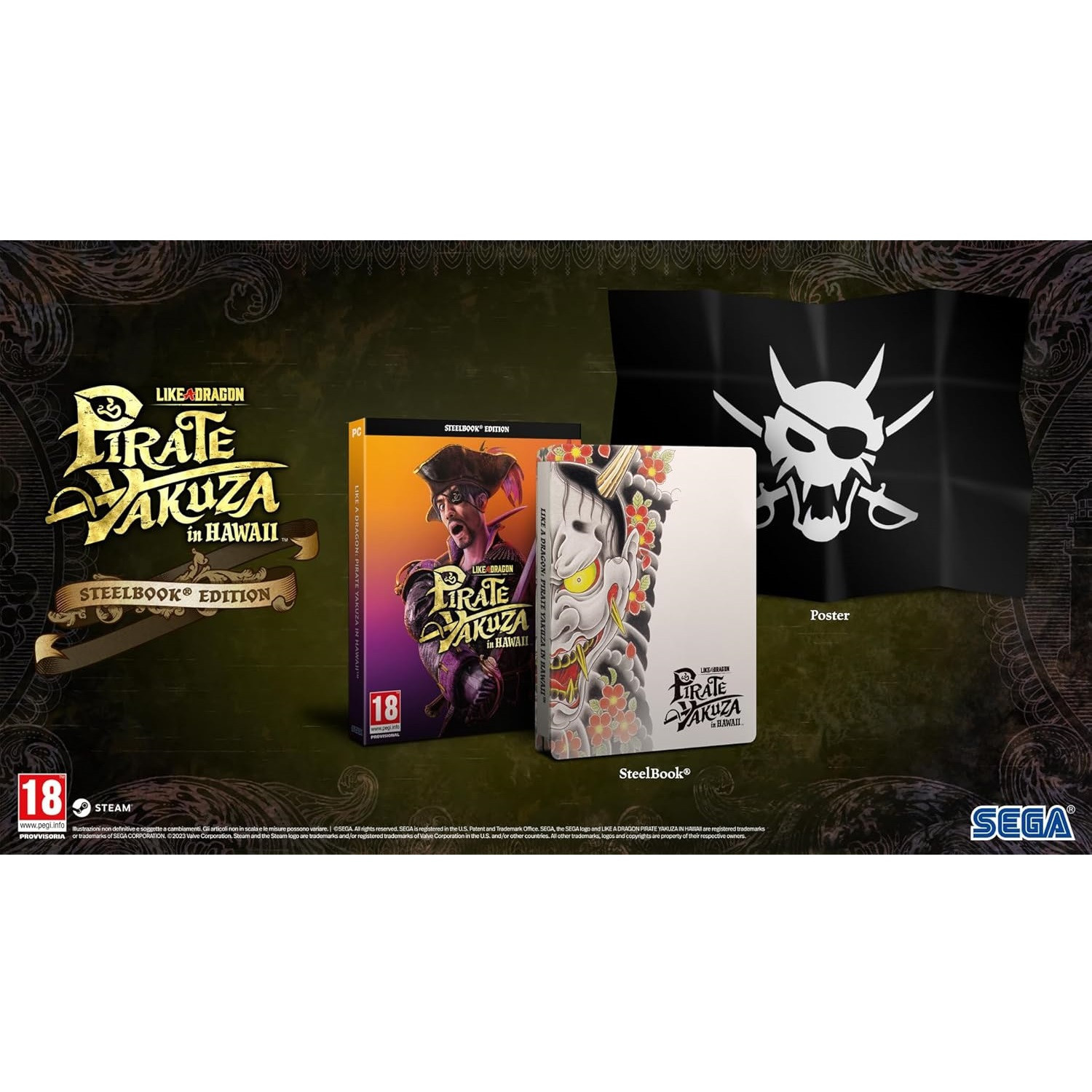 Like a Dragon Pirate Yakuza in Hawaii Steelbook Edition Gioco PC PAL ITALIANO