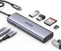 AGI 90568 adattatore e invertitore Interno Nero (UGREEN USB-C 7-IN-1 CONVERTER)