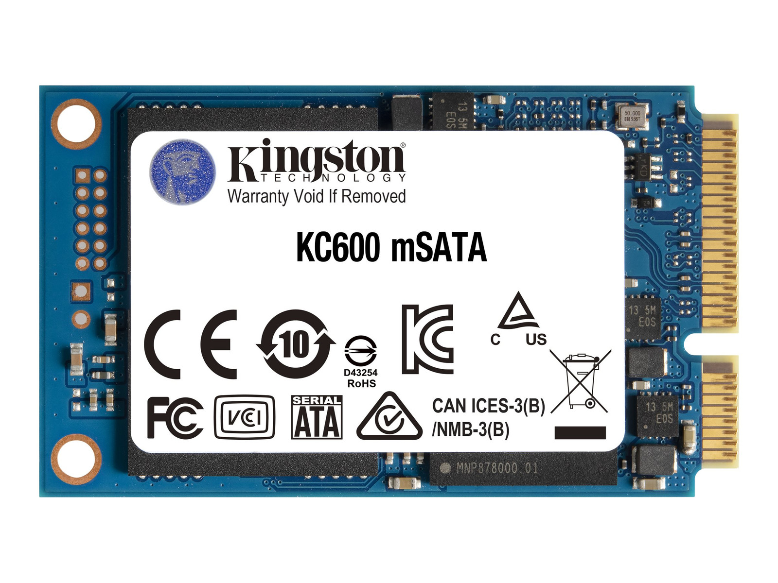 Kingston KC600 SSD encrypted 512 GB internal mSATA SATA SKC600MS/512G