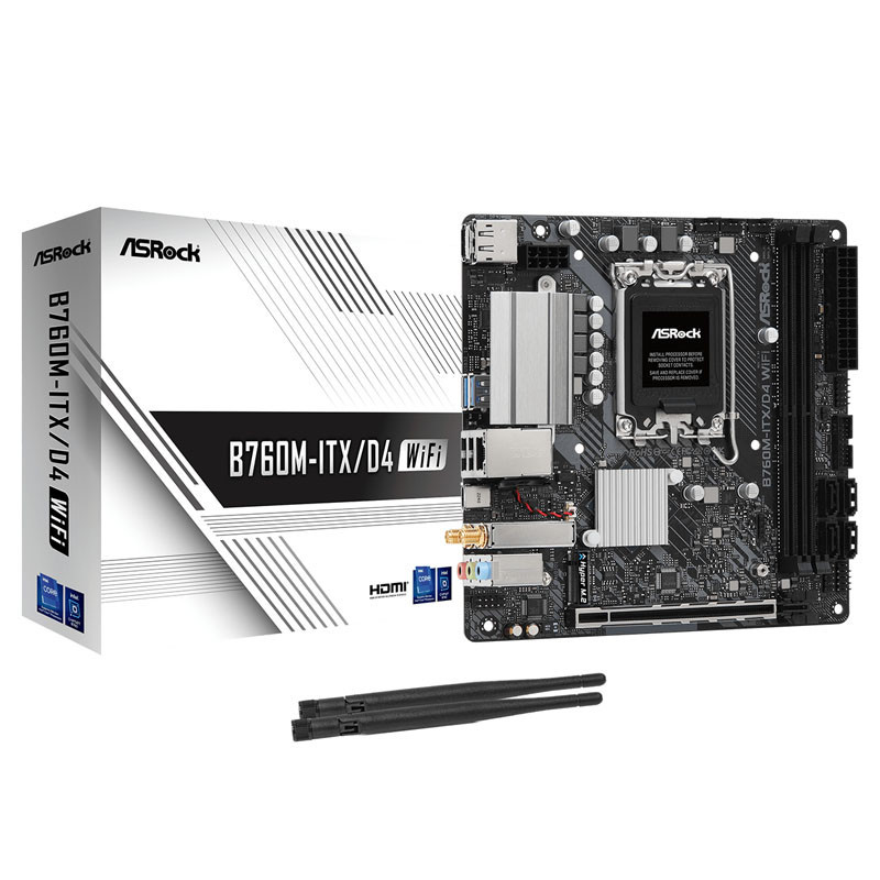 ASRock B760M-ITX/D4 WiFi Motherboard mini ITX LGA1700 Socket 90-MXBKY0-A0CAYZ