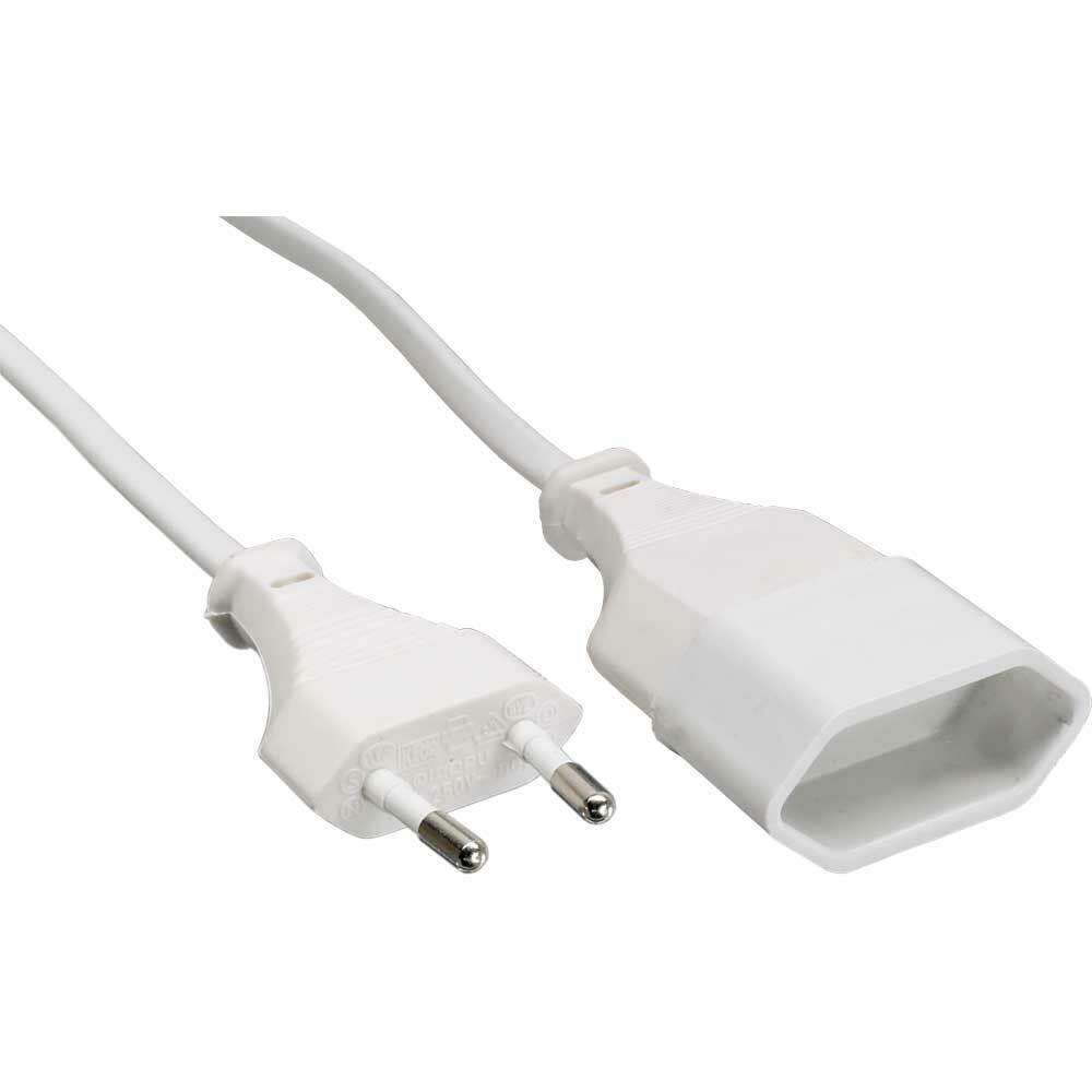 INL InLine® Cavo alimentazione Classe II prolunga, Spina Europlug CEE 7/16 a Pr