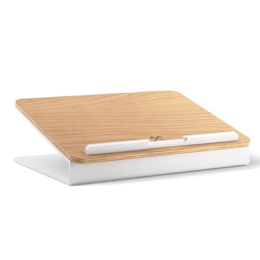 Woodcessories - Wooden laptop stand compatible with 10 - 16 inch MacBook stand,