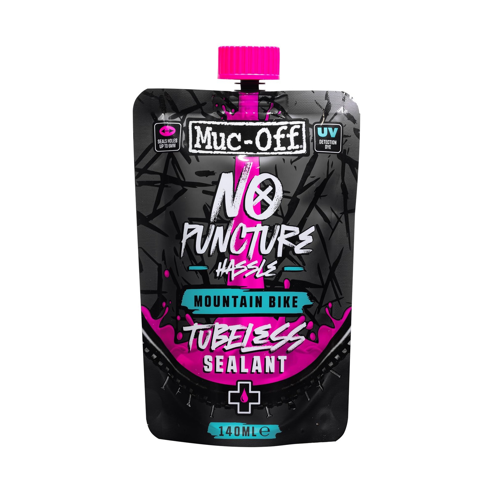 Muc-Off No Puncture Hassle Tubeless Sealant, 140 ml - Liquido Tubeless (J7F)