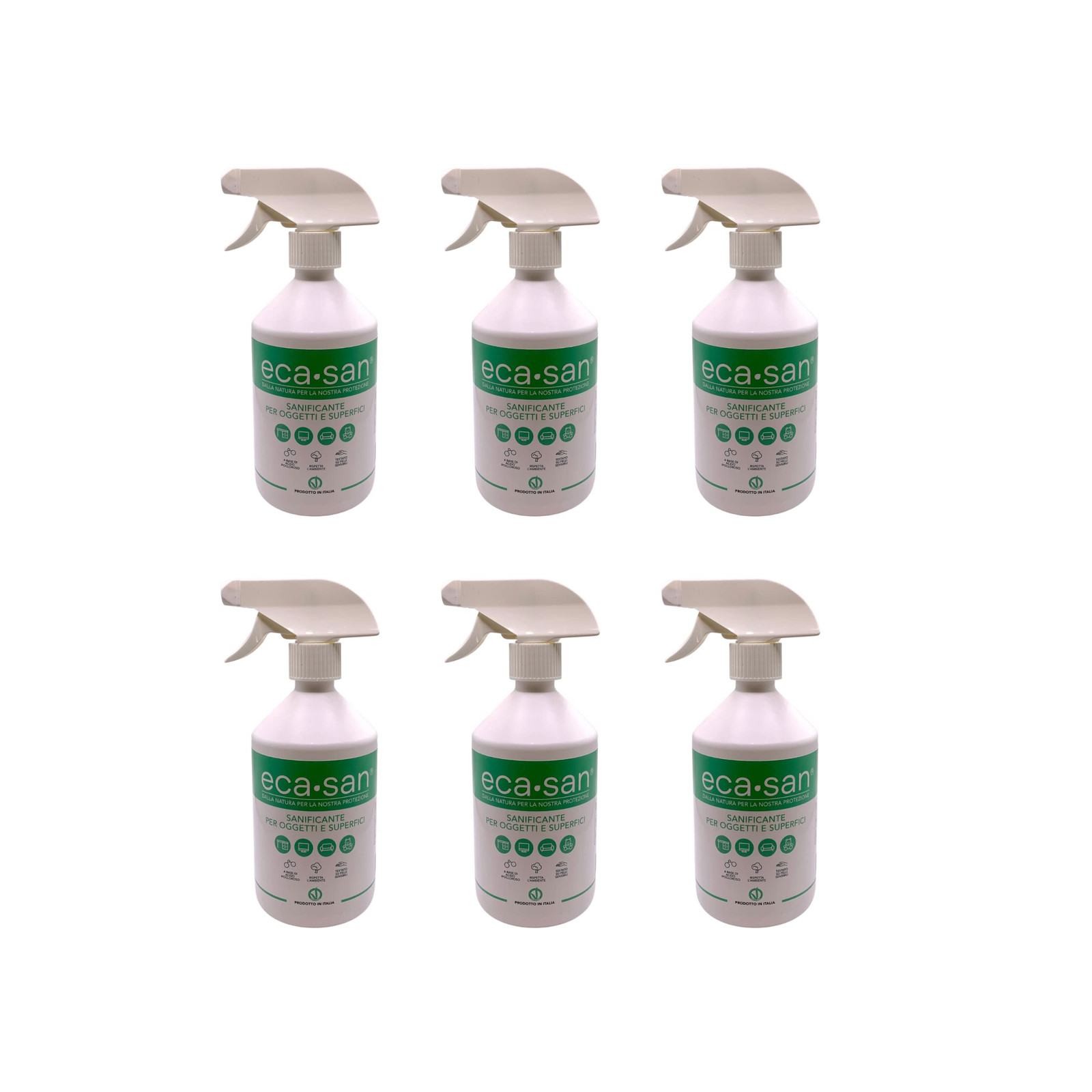 ECASAN Spray Igienizzante Multiuso Spray Disinfettante Tessuti, Superfici (s2d)