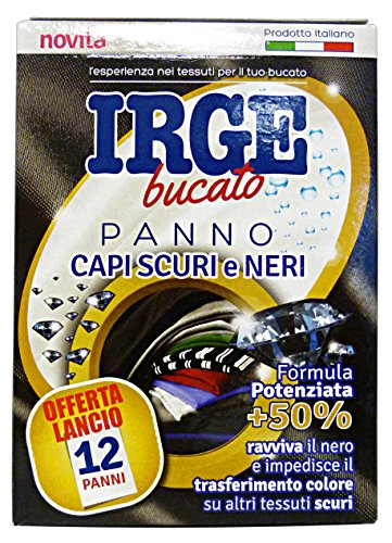 Irge Panno Cattura Colore Capi Scuri 12Pz, Nero