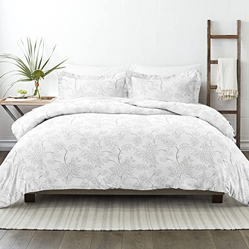 Linen Market - Copripiumino Queen Size (Grigio) – Sperimenta Il Comfort Di Un Hotel Con Una Morbidezza Senza Pari, Stampe Squisite E Colori A Tinta Un