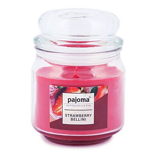 Pajoma - Candela Profumata "Strawberry Bellini", In Barattolo Di Caramelle, 248 G, Per Circa 55 Ore