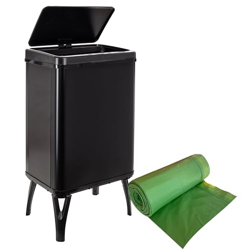 Well Home Mobiliario & Decoración Pattumiera Intelligente Da 40 L, Altezza: 71,5 (X35,5 X 26), Nero Con Rotolo Di 30 Sacchi Della Spazzatura Adattati