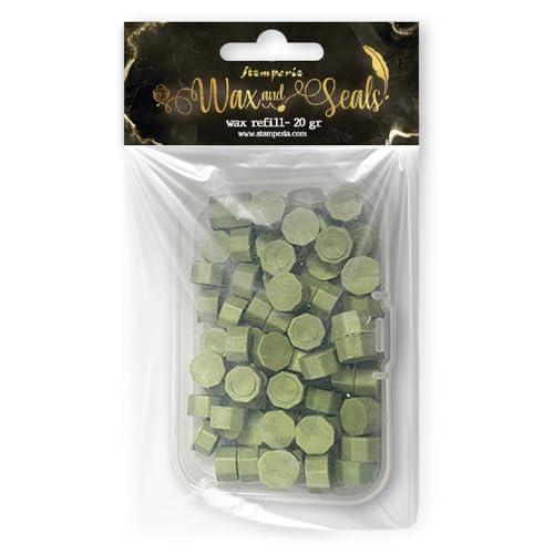 Stamperia Waxc04 - Cera Rigenerata, Verde Sage, 7,5 X 5 X 2 Cm