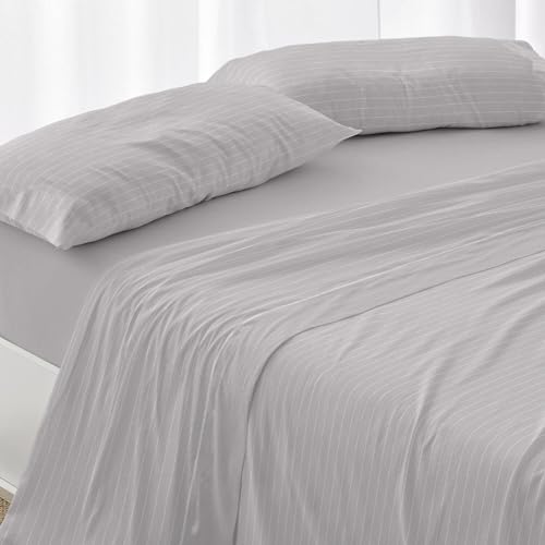 Burrito Blanco Completo Lenzuola Velina, Grigio, Ancho De 150 Cm