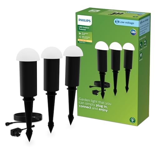 Philips Gardenlink Set Da 3 Piedistalli Edwina Nero 24V