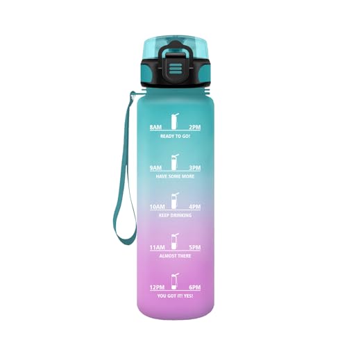 Honeyholly Borraccia, 500Ml Prova Di Perdite, Borraccia Bambini, Sportiva Tempo, Borraccia Motivazionale, Con Filtro, Borracce, Bottiglia Acqua Per Sc