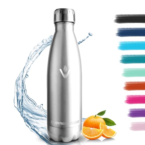 Borraccia Termica, 500Ml Borraccia Acciaio Inox, Borraccia Palestra Senza Perdite & Bpa, Borracce Termiche, Bottiglia Termica Per Scuola, Ciclismo, La