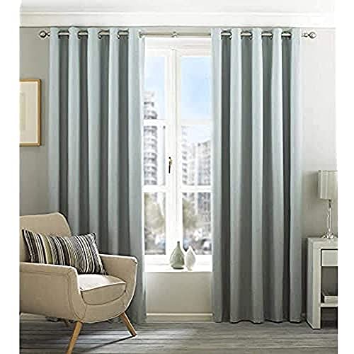 Riva Paoletti Eclipse/Rt4/Deb Eclipse - Tende Con Occhielli, Oscuranti E Termiche, Blu (Duck Egg Blue), 66X72 (168X183Cm), 1 Pezzo