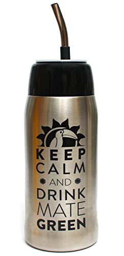 Mate Green Yerbomos 4.0 Black 580 Ml For Yerba Mate Tee 580 Ml, Un Accessorio Portatile Per Yerba Mate, Funziona Come Un Thermos Con Una Bottiglia D'A