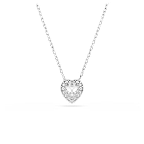 Swarovski Pendente Ariana Grande X, Taglio Misto, Cuore, Bianco, Placcato Rodio