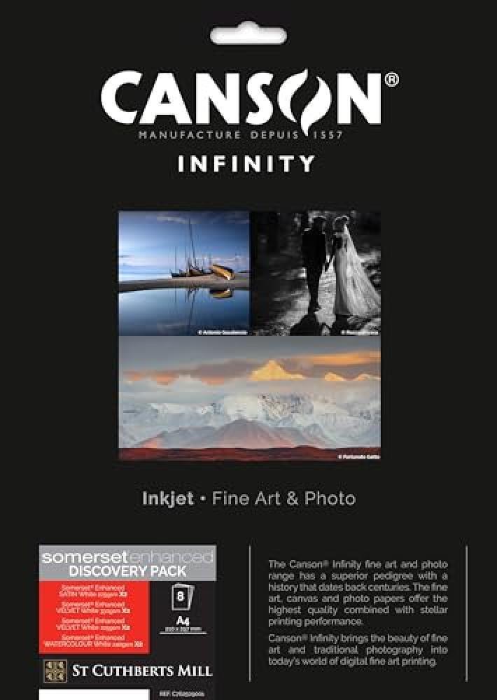 Canson Infinity Somerset Discovery Pack, Carta fotografica digitale, Liscia, Gra