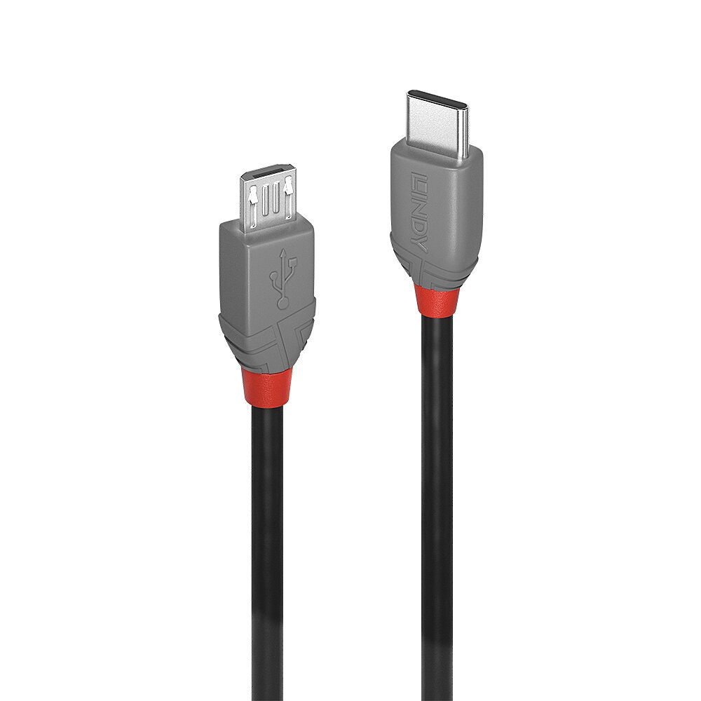 Lindy 36893 Cavo USB 2.0 Tipo C a Micro-B, Anthra Line, 3m