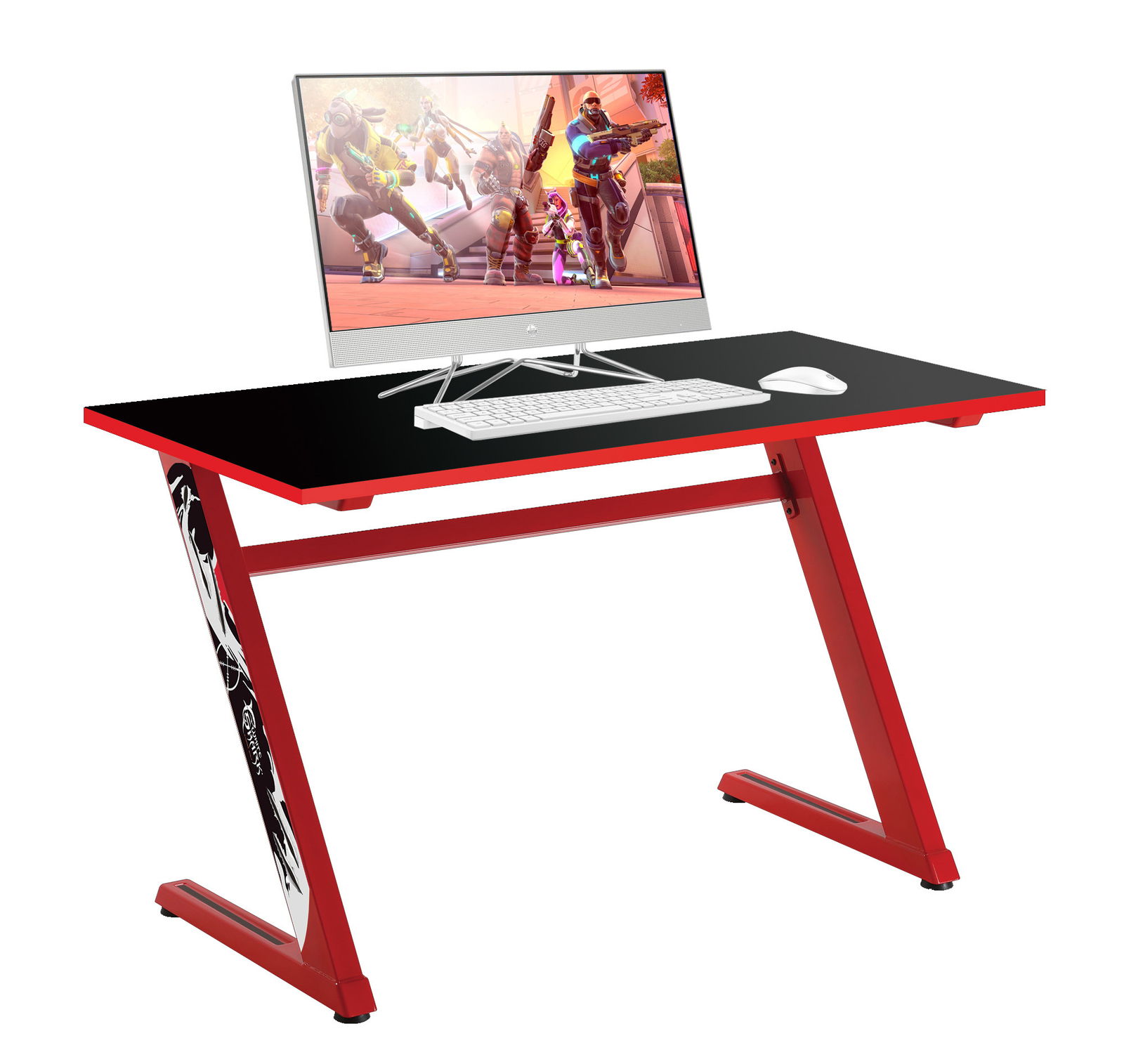 White Shark Scrivania Gaming per PC Design Ergonomico Rosso