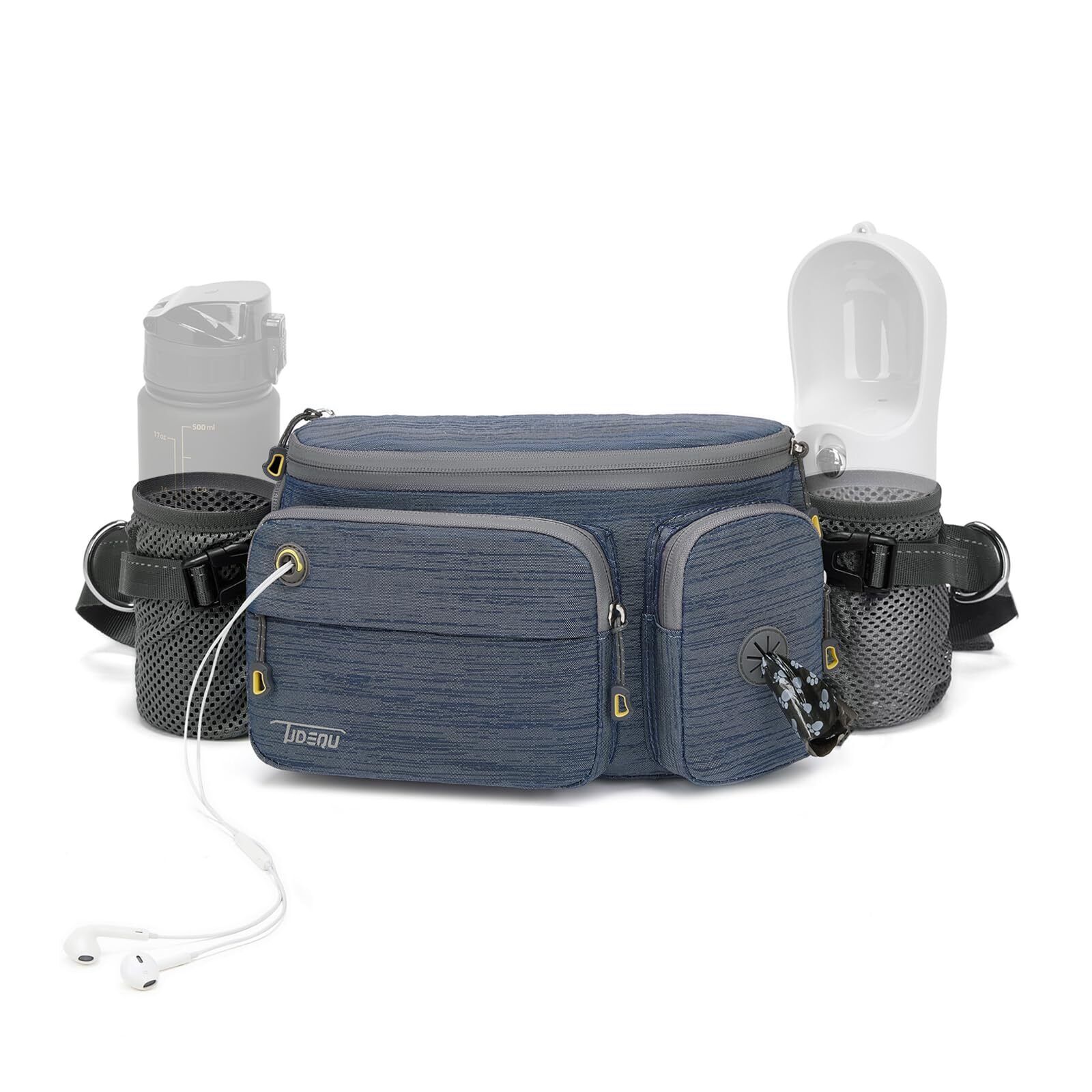 TUDEQU Running Waist Bag Fanny Pack Bum bag with Two Invisible Bottle (i6f)